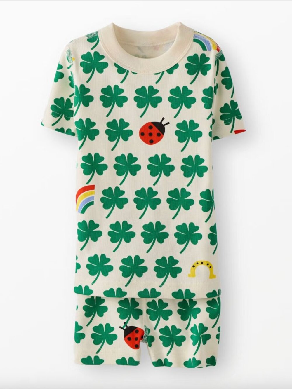 Hanna Andersson Shamrock HannaJams Pajama Set (Over the Rainbow) - Size 10 140